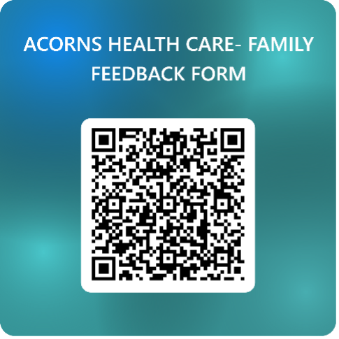 Acorns Health Care Family Feedback Form QR code
