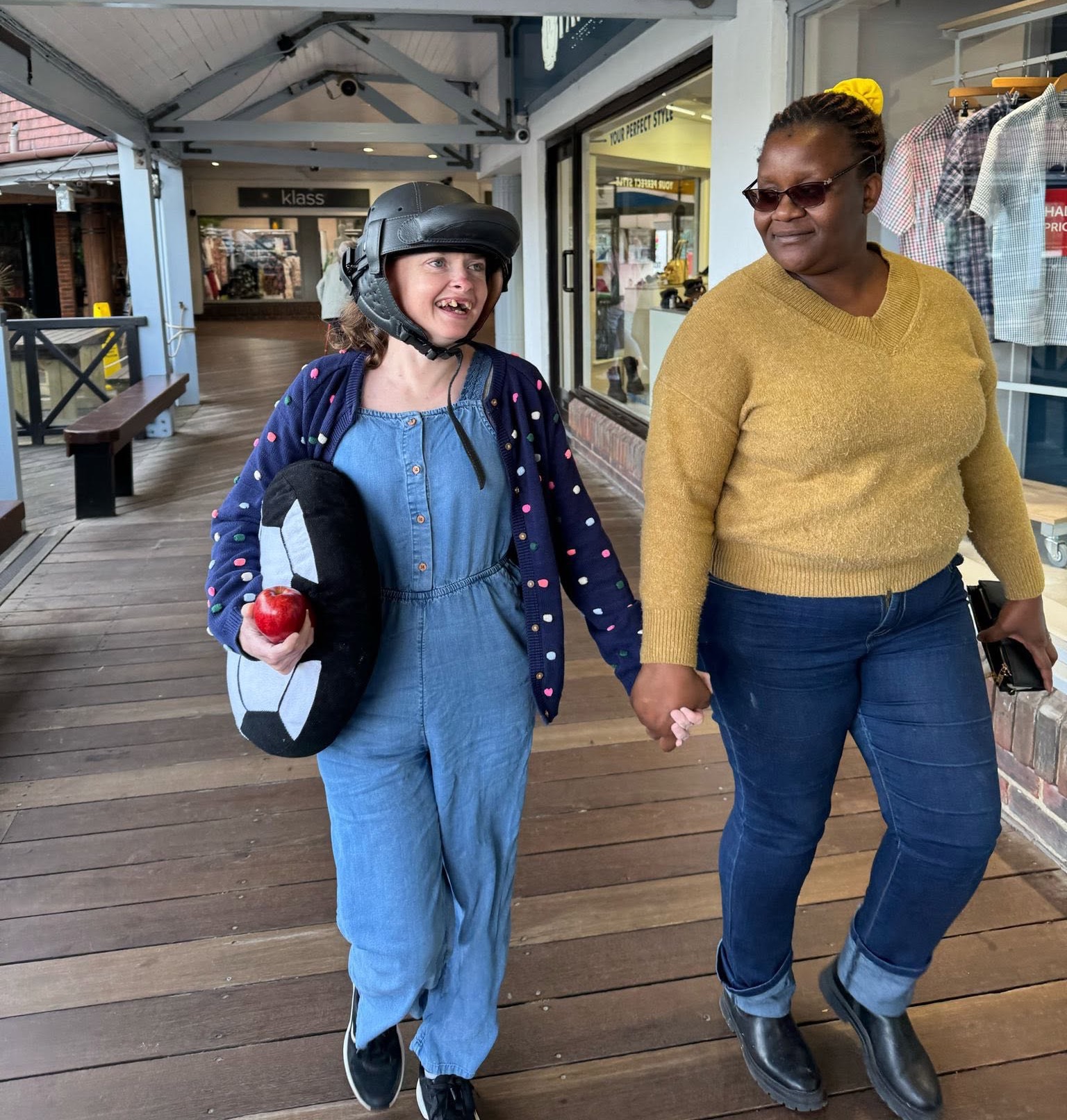 Two people enjoying a day out together